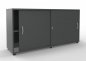 Preview: Schiebetürenschrank TEN 2 OH, 160 cm onyxgrau